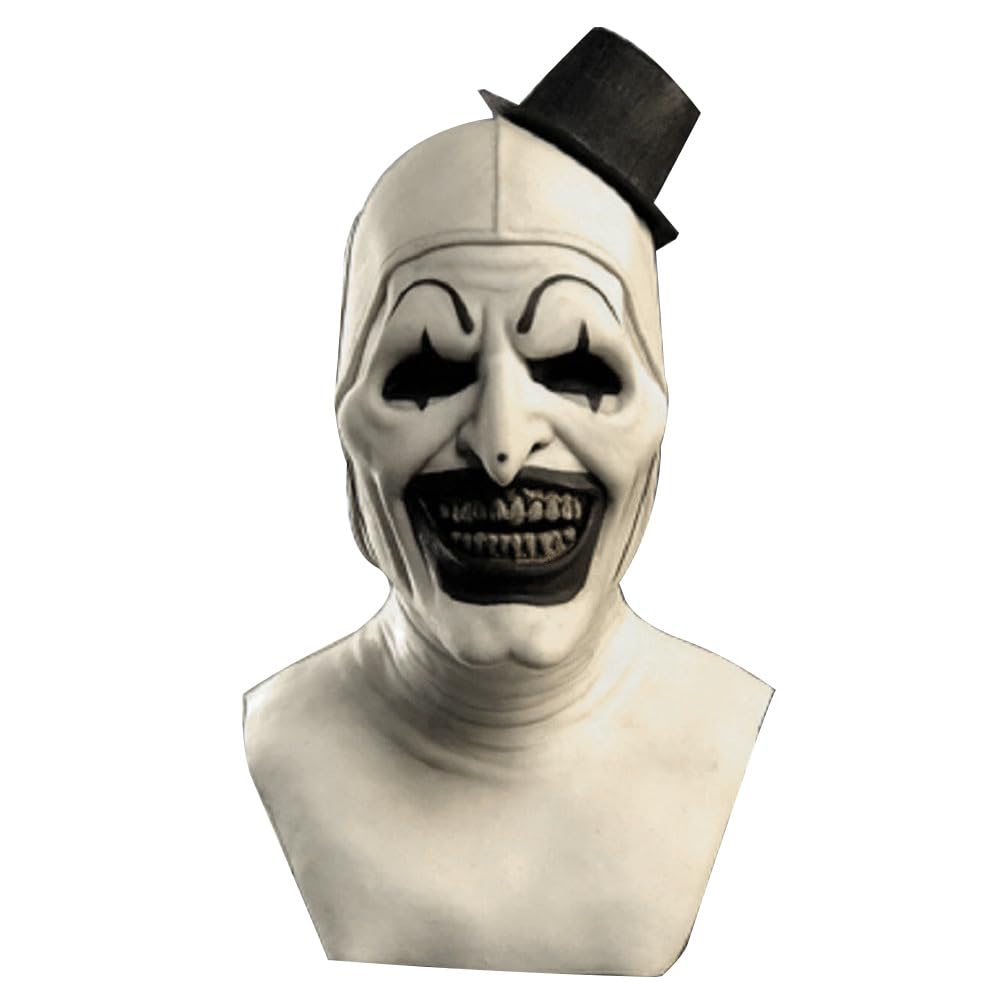 mask of art the clown, for halloween, horror, terrifier